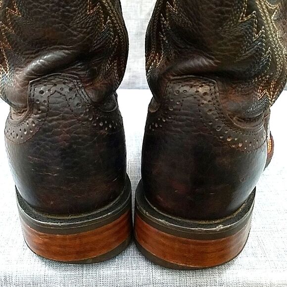 Ariat Quickdraw Square Toe Western Boots Men's 8 D Brown Oiled Rowdy 10006714 - Picture 8 of 12